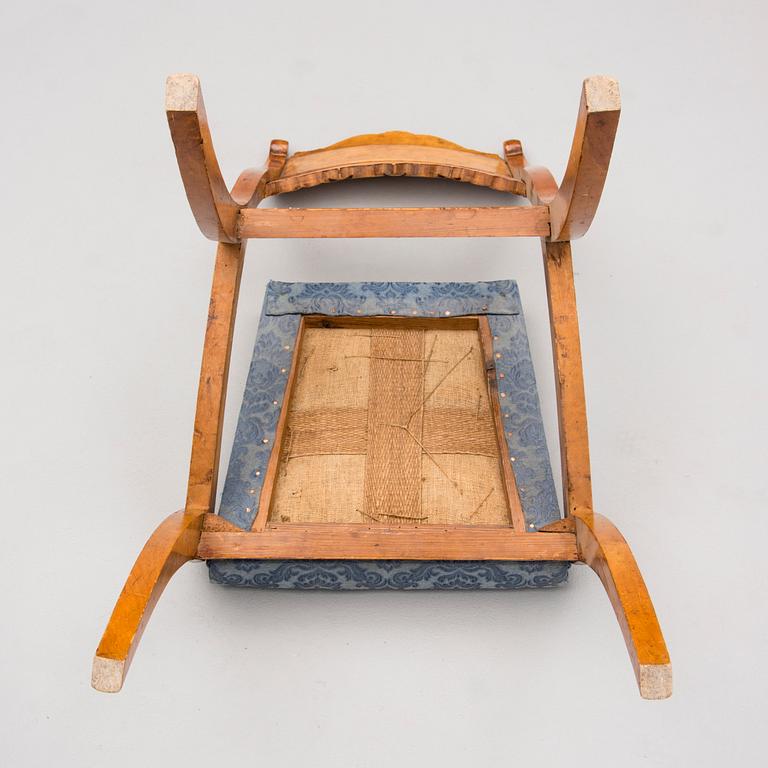 SOFFA MED 4 STOLAR, Karl Johan, 1800-talets mitt, Sverige.