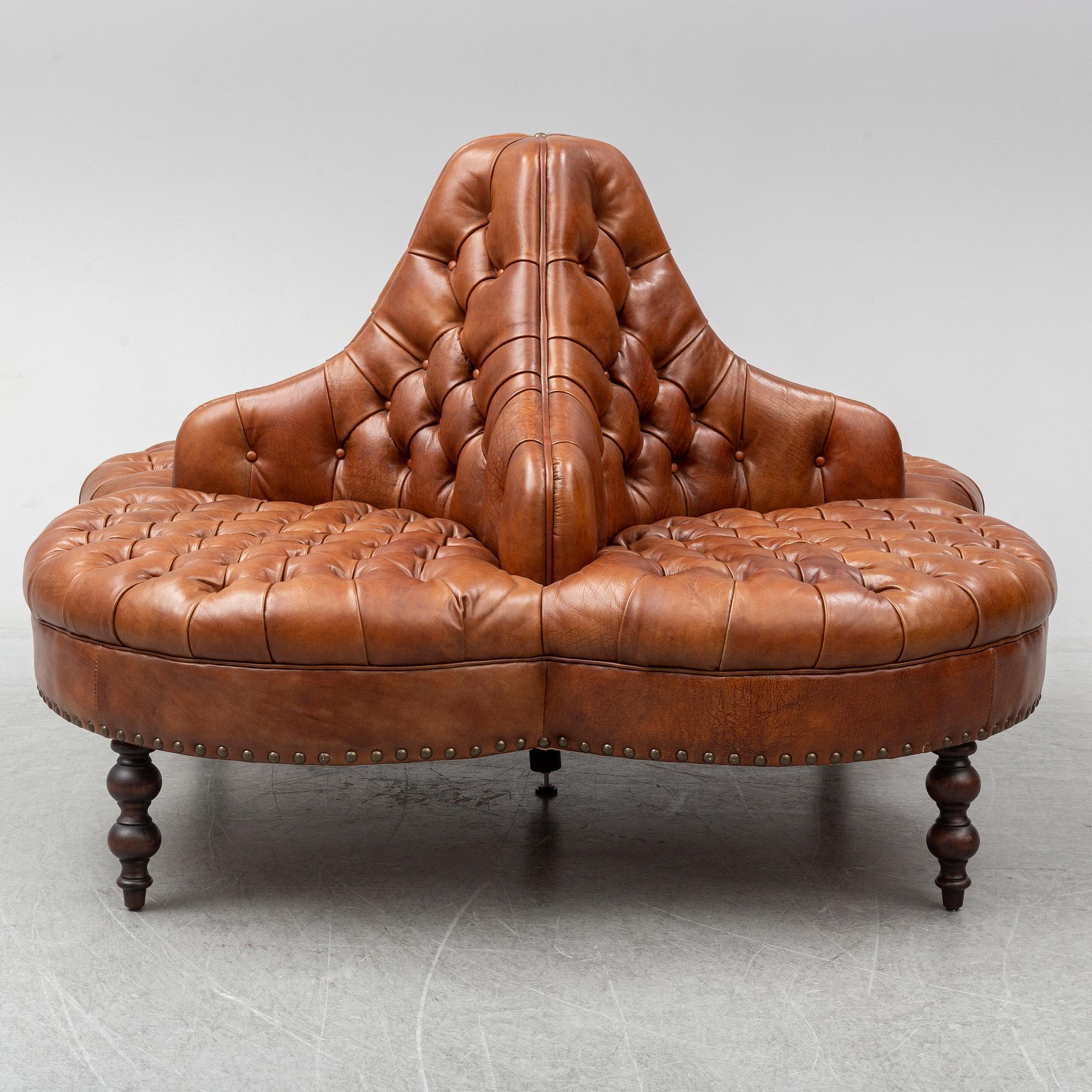 A leather sofa, England.