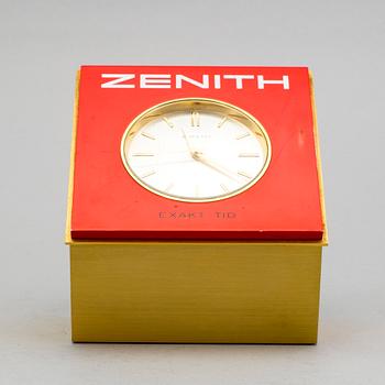 ZENITH, "Exakt Tid", s.c, Exact Time", mantle clock, 100 x 100 x 120 mm,