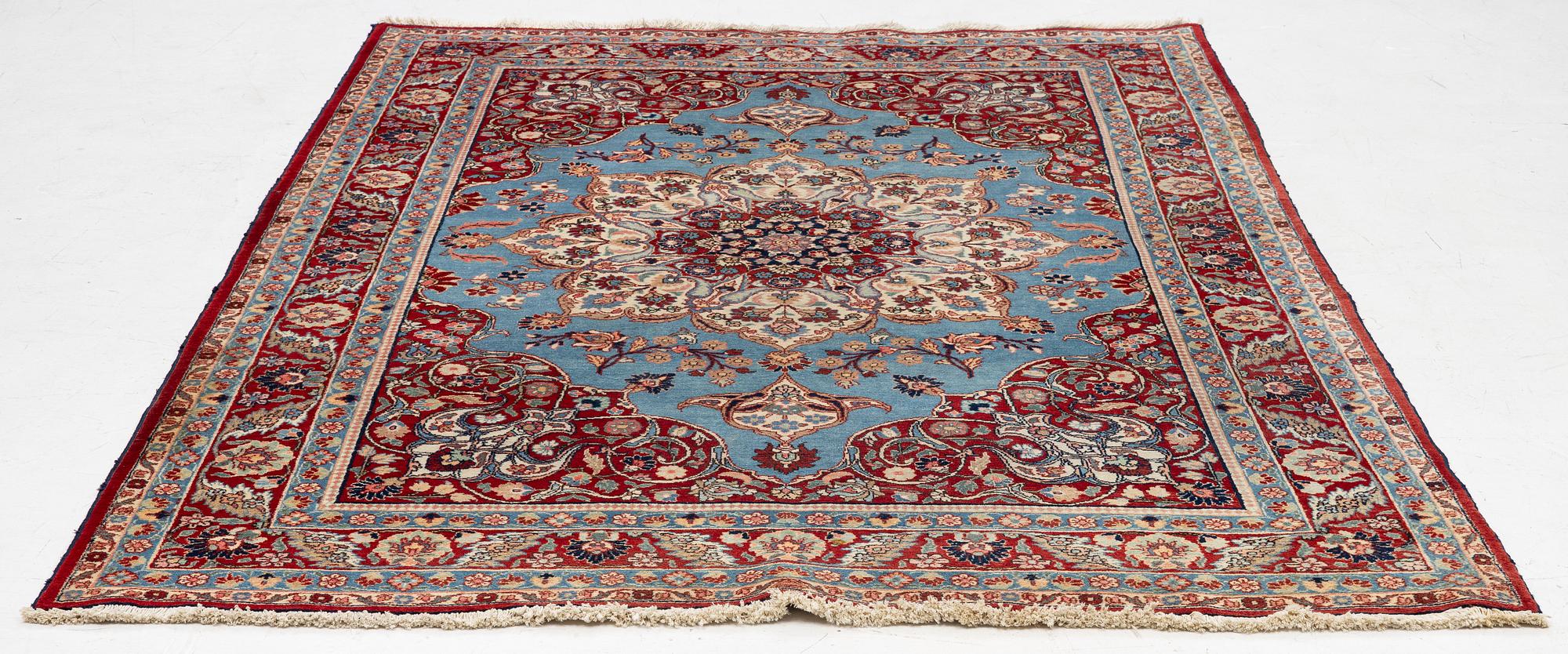 Rug, Meshed, Old, approx. 270 x 202 cm.
