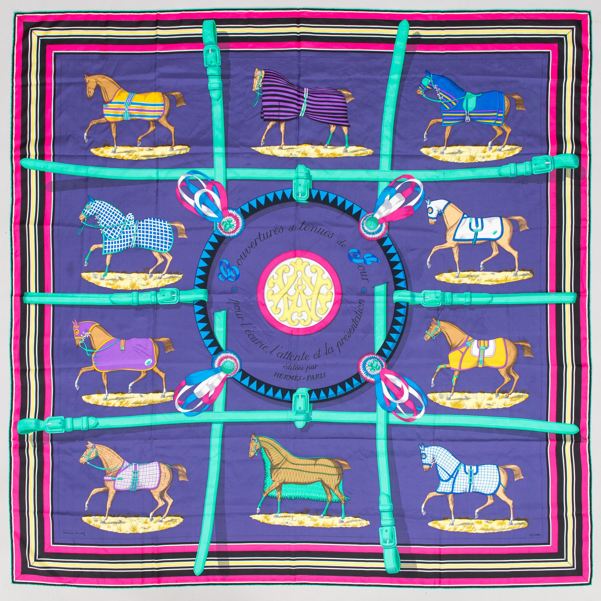 Hermès, 'Couvertures et Tenues de Jour' scarf.
