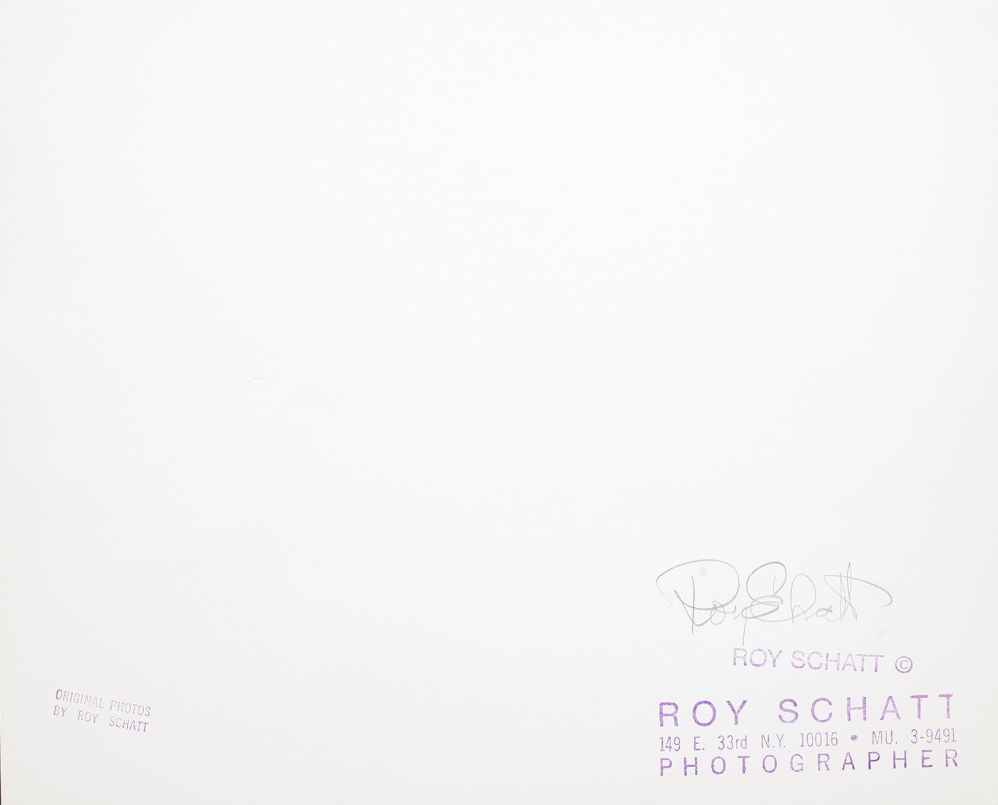 ROY SCHATT, fotografi, sign a tergo.