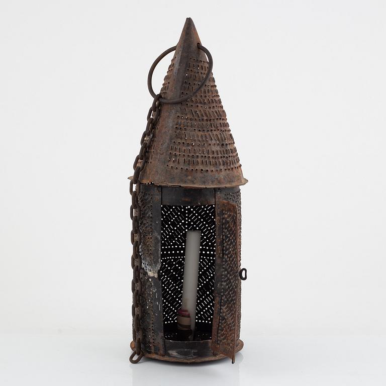 A Swedish 19th century one light lantern.