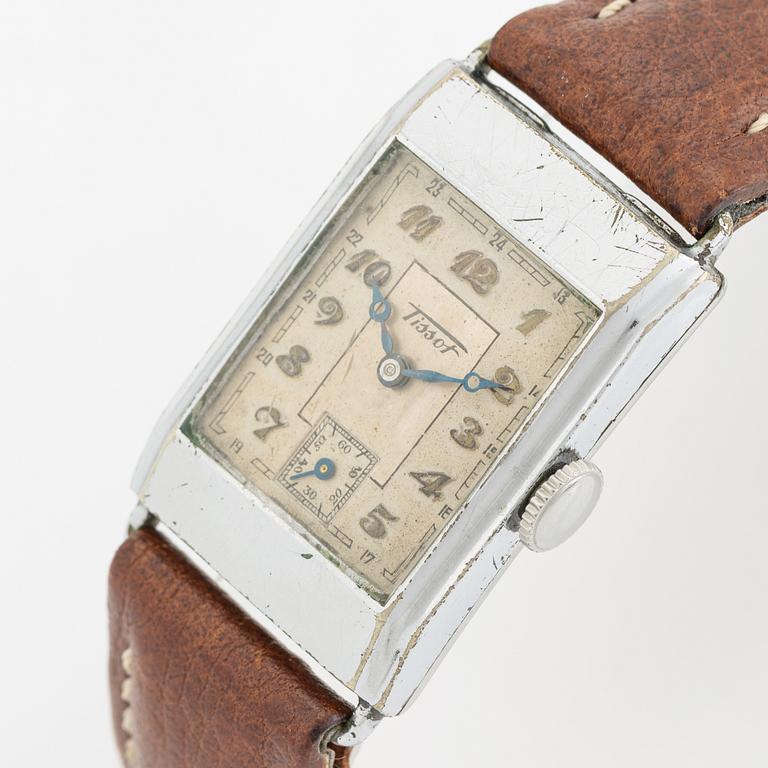 Tissot, "Art Deco", Antimagnetique, wristwatch, 22 x 31,5 (37,5) mm.