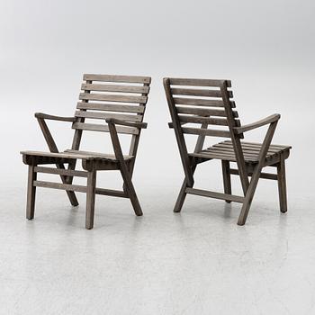 Carl Malmsten, Four 'Bergshamra' garden chairs.