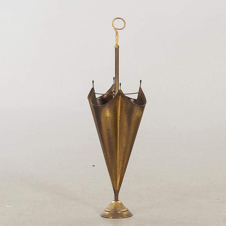 An 20th century brass umbrella stand.