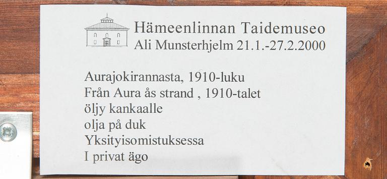 Ali Munsterhjelm, Från Aura ås strand.