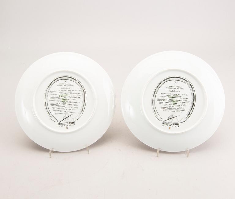 Piero Fornasetti, fat, 2 st, "Grandi Campioni Italiani Galoppo".