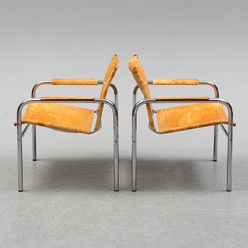 A pair of late 20th century  'Klinte' easy chairs by Tord Björklund, for IKEA.