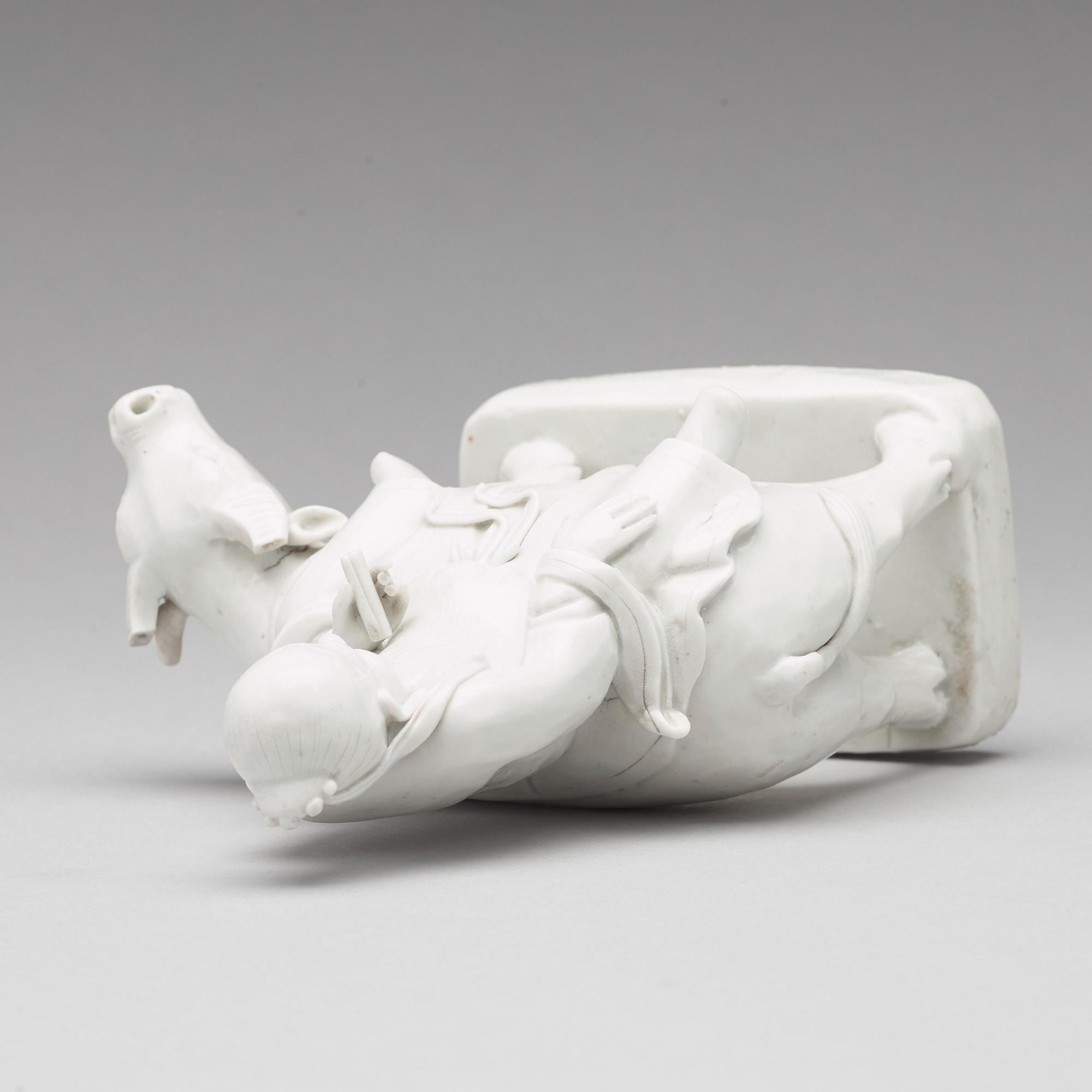 FIGURIN, blanc de chine. Qingdynastin, 1700-tal.