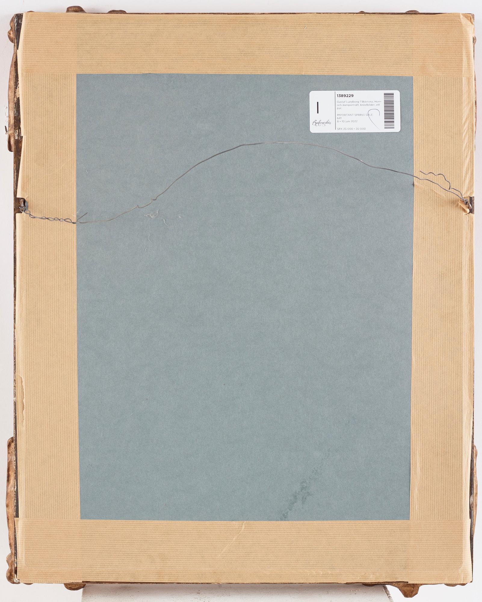 Gustaf Lundberg Tillskrivna, Herr- och damporträtt, bröstbilder, ett par.