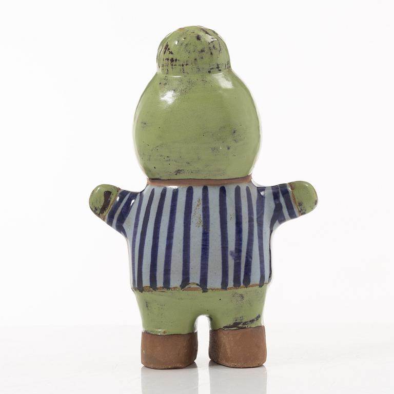 Lisa Larson, väggrelief och figurin, stengods, Gustavsberg.