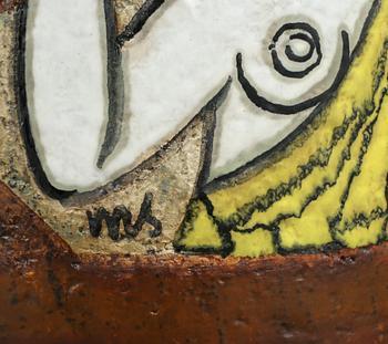 MARI SIMMULSON, vas, lergods, signerad.