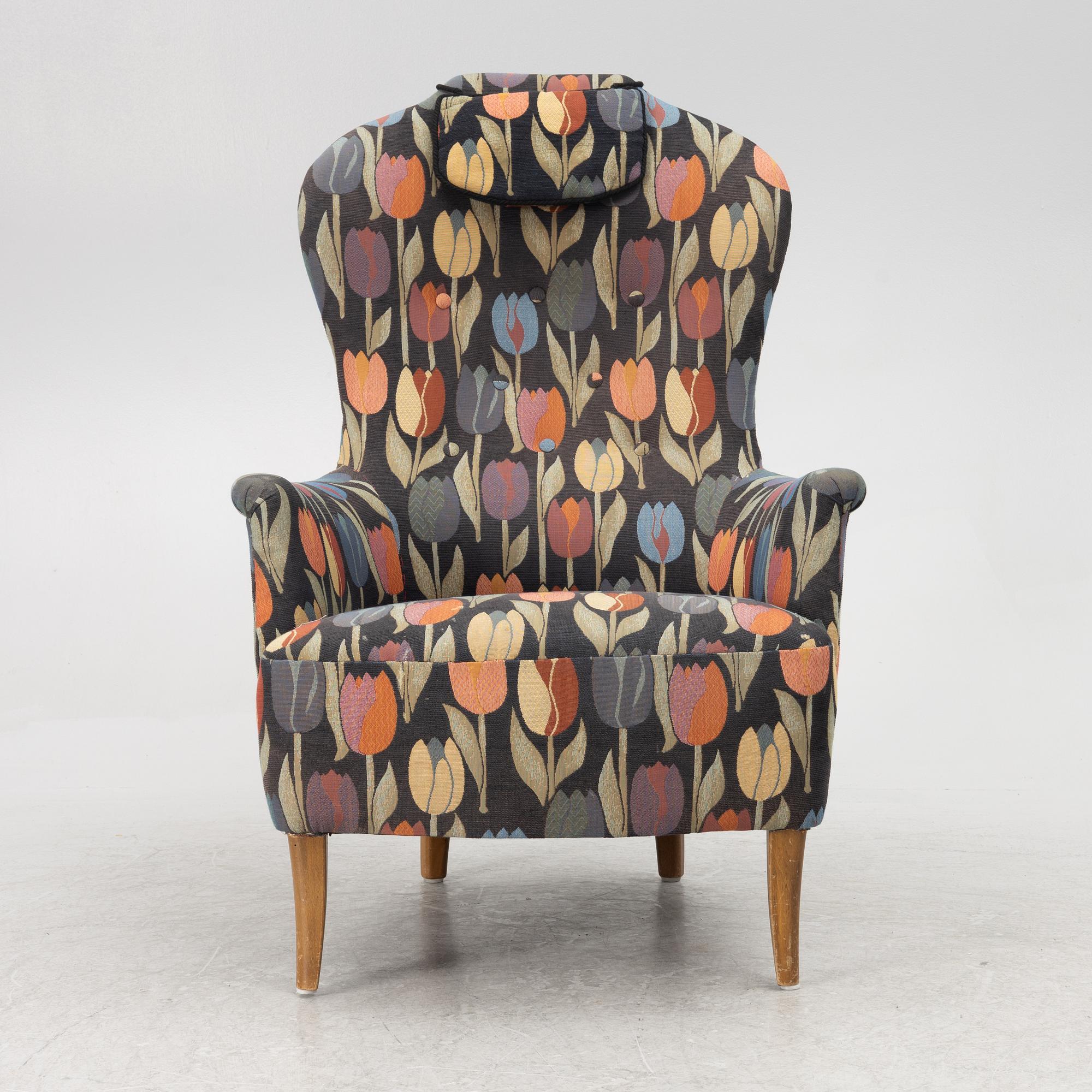 Carl Malmsten, an armchair, 'Farmor', late 20th century.