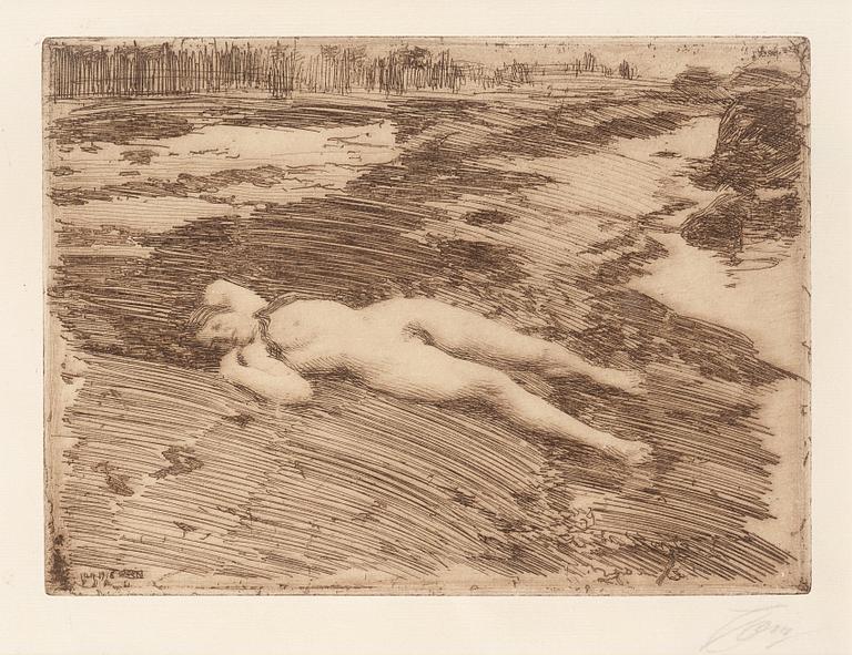 Anders Zorn, "På sanden".