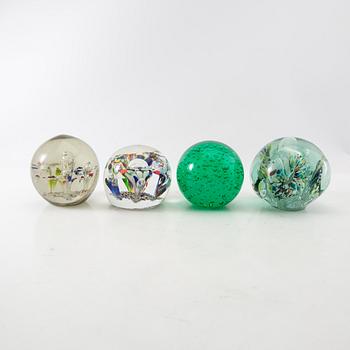 Letter weights 12 pcs glass 20th century.