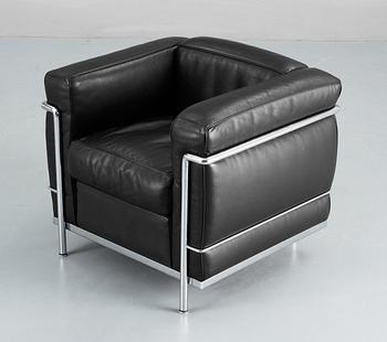 LE CORBUSIER, fåtöljer, ett par, "LC 2", Cassina, Italien.