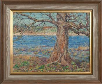 ERIK TRYGGELIN, olja på duk uppfodrad på skiva, sign. och dat. Råsunda 22/4 1922.