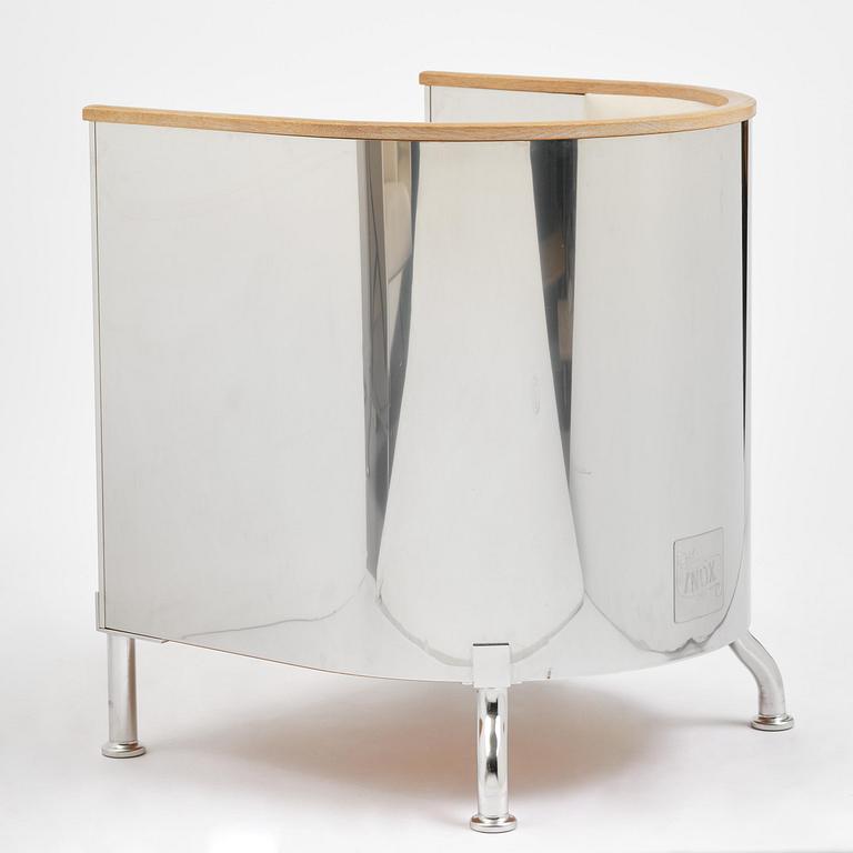 Mats Theselius, an "Inox" armchair, ed. 81/199, Källemo, Värnamo, post 2015.