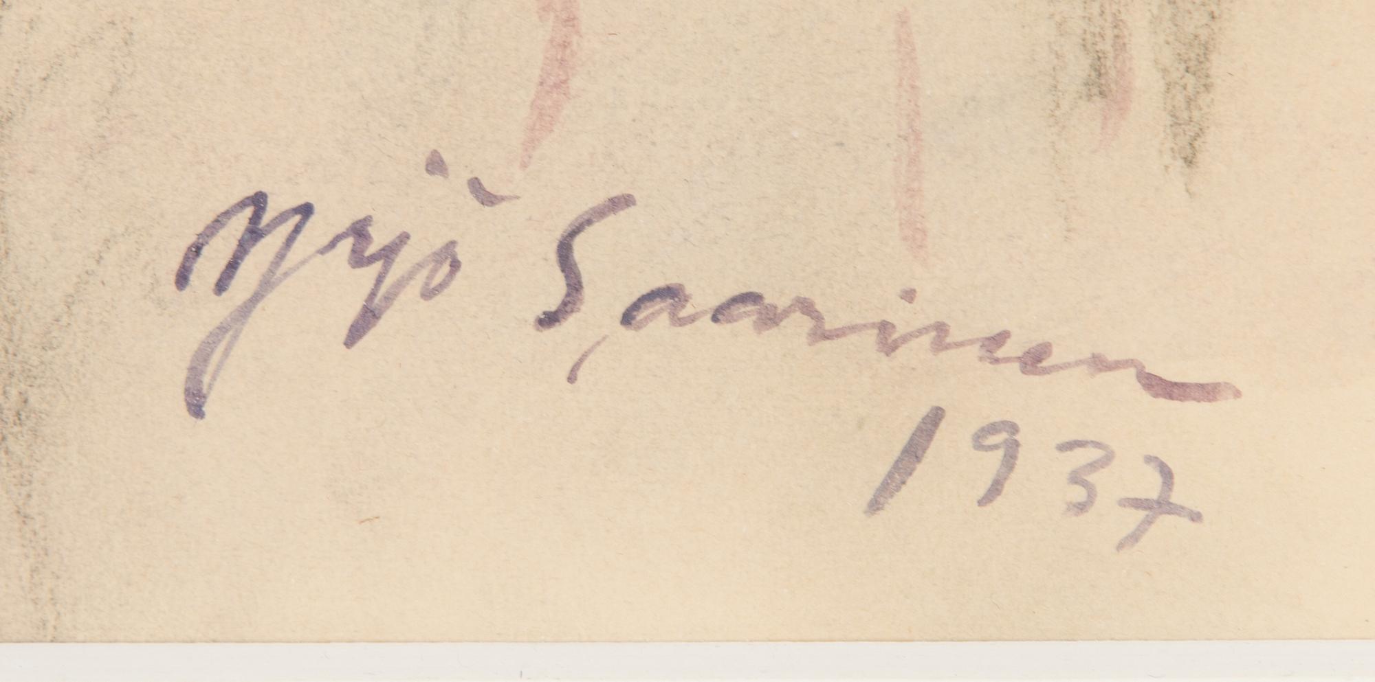 Yrjö Saarinen, akvarell, signerad och daterad 1937.