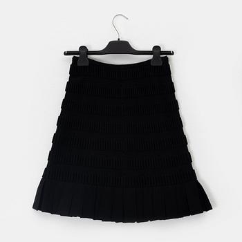 Alaïa, a black wool skirt, size 36.