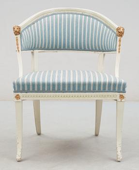 A late Gustavian circa 1800 armchair.