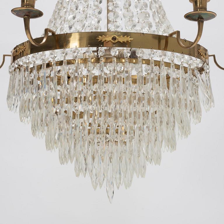 A Gustavian style chadelier, first halt fo the 20th Century.