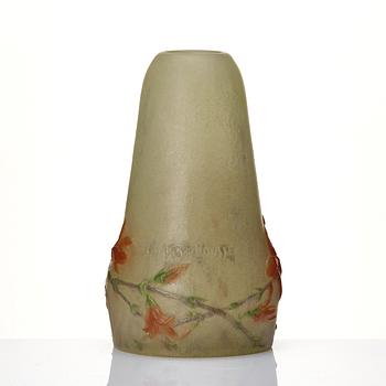 Gabriel Argy-Rousseau, a 'Fleurs jaunes'  pâte de verre vase, France 1920s.