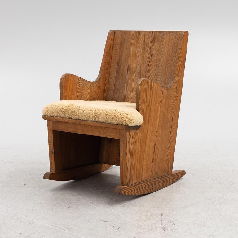 Axel Einar Hjorth, a "Lovö" rocking chair, Nordiska Kompaniet, Sweden, 1930's.