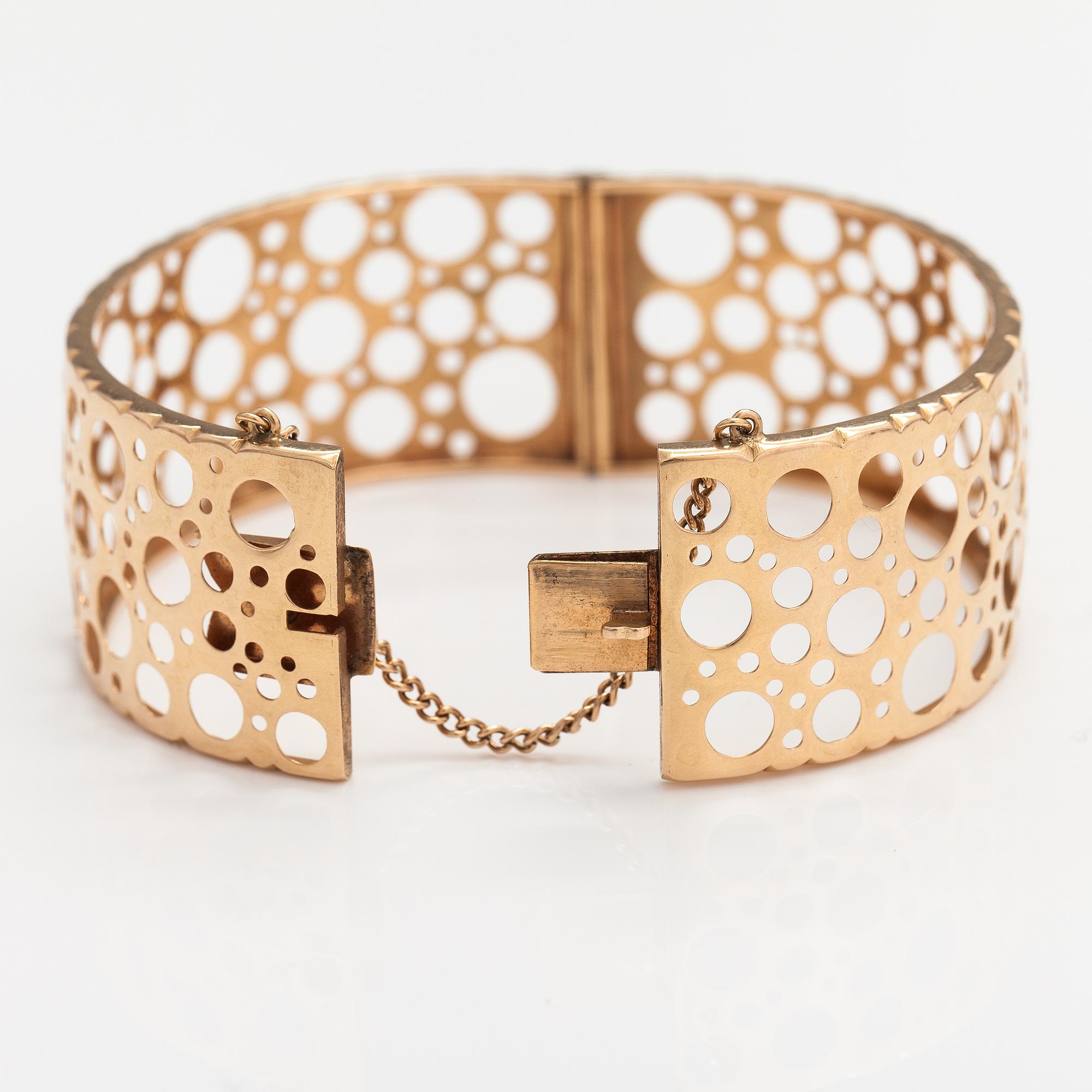 Liisa Vitali, Armband "Pitsi", 14K guld. Westerback, Helsingfors 1972.