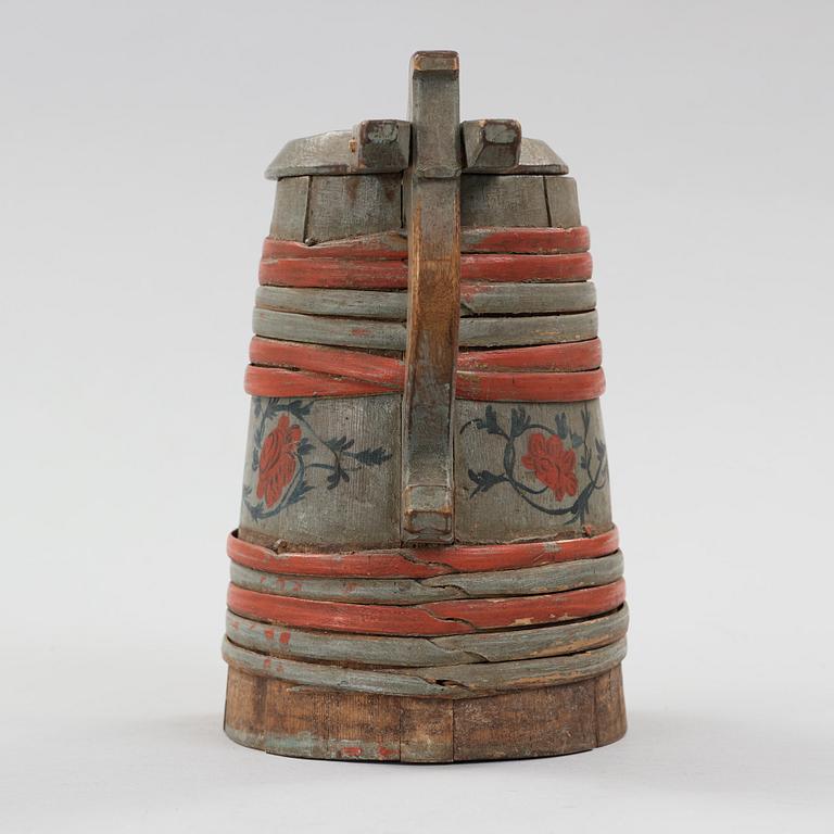 a swedish wooden jar from the early 19th century.