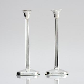 Sven-Arne Gillgren, a paif of silver candelsticks, design Sven-Arne Gillgren, company Guldsmedsaktiebolaget, Stockholm 1965.