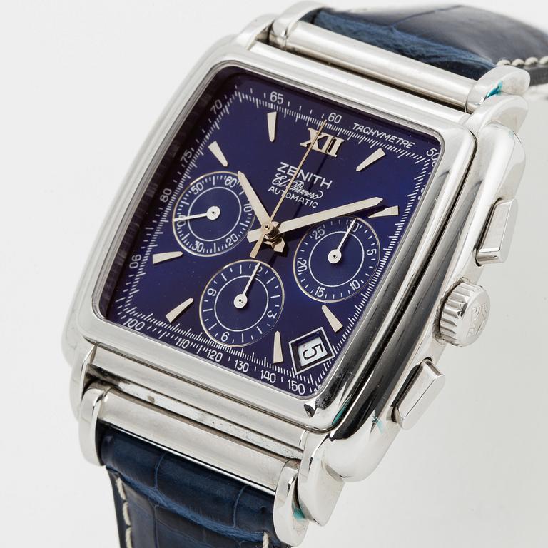 ZENITH, El Primero, 'Class 4', wristwatch, chronograph, 37 x 34 (50) mm.