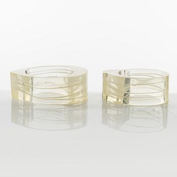 Siv Lagerström, bangles, two pieces, acrylic plastic.