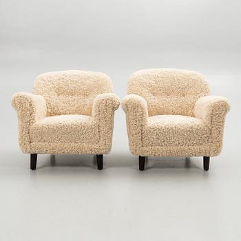 Armchairs, a pair, Swedish Modern, 1940s.