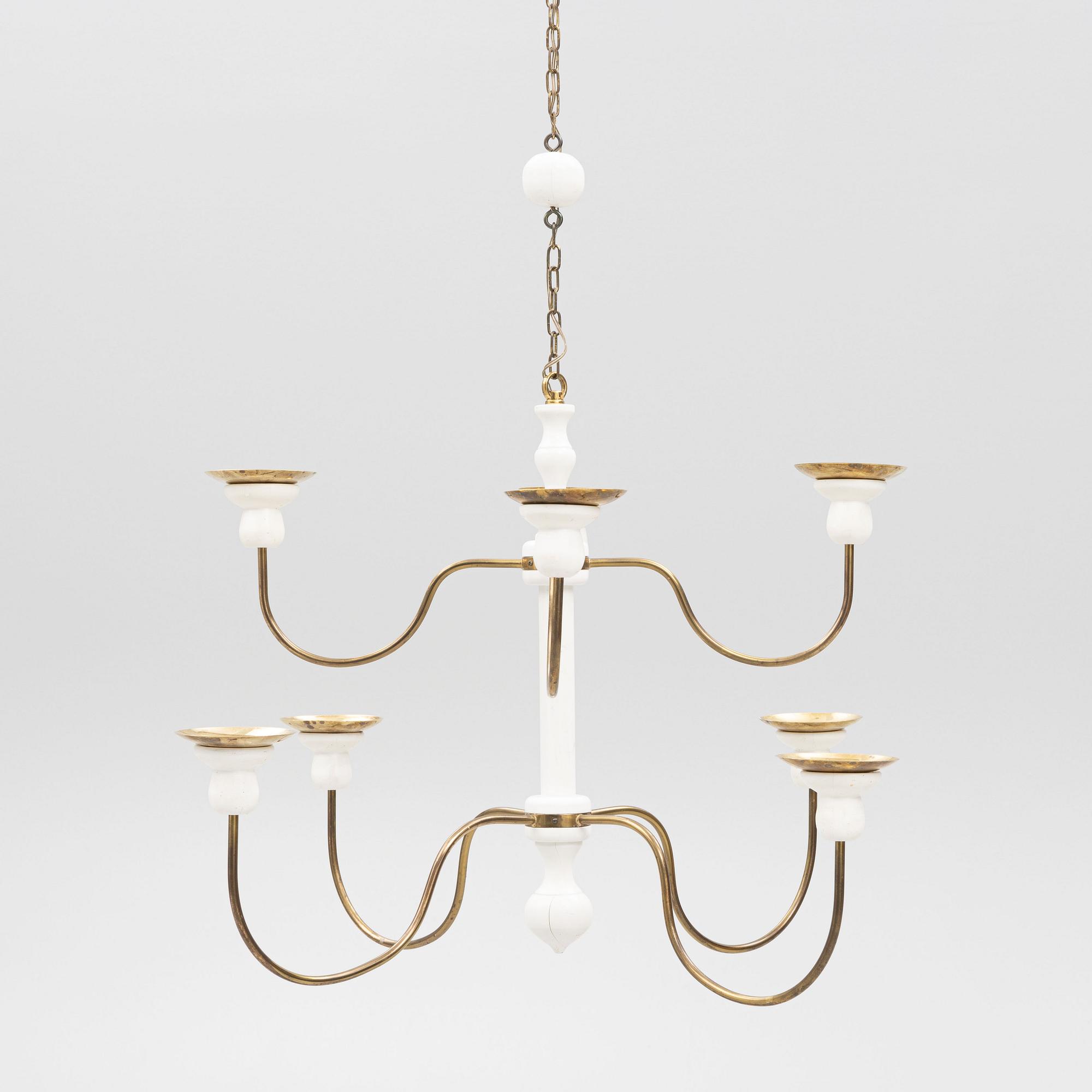 Josef Frank, a model '2586' chandelier, Firma Svenskt Tenn.