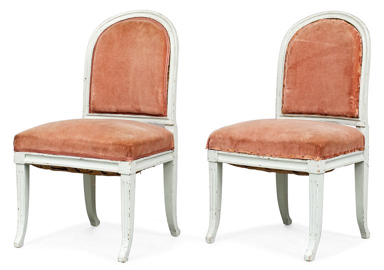 A pair of late Gustavian chairs.