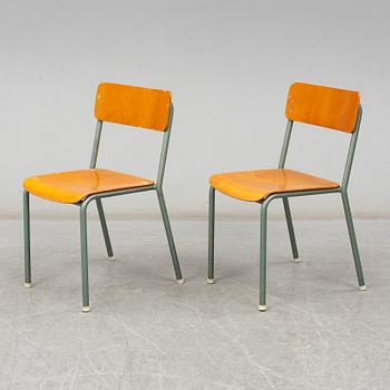 A set of eight chairs from Grythyttan Stålmöbler, late 20th Century.