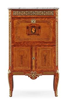 A Gustavian secretaire signed and dated by Gottlieb Iwersson 1783.