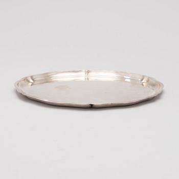 A 20th century German Silver Tray, marks of Wilhelm Binder, Schwäbisch Gmünd.