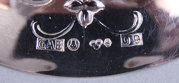 LJUSSTAKAR, två par, silver, bl. a. GAB 1964.