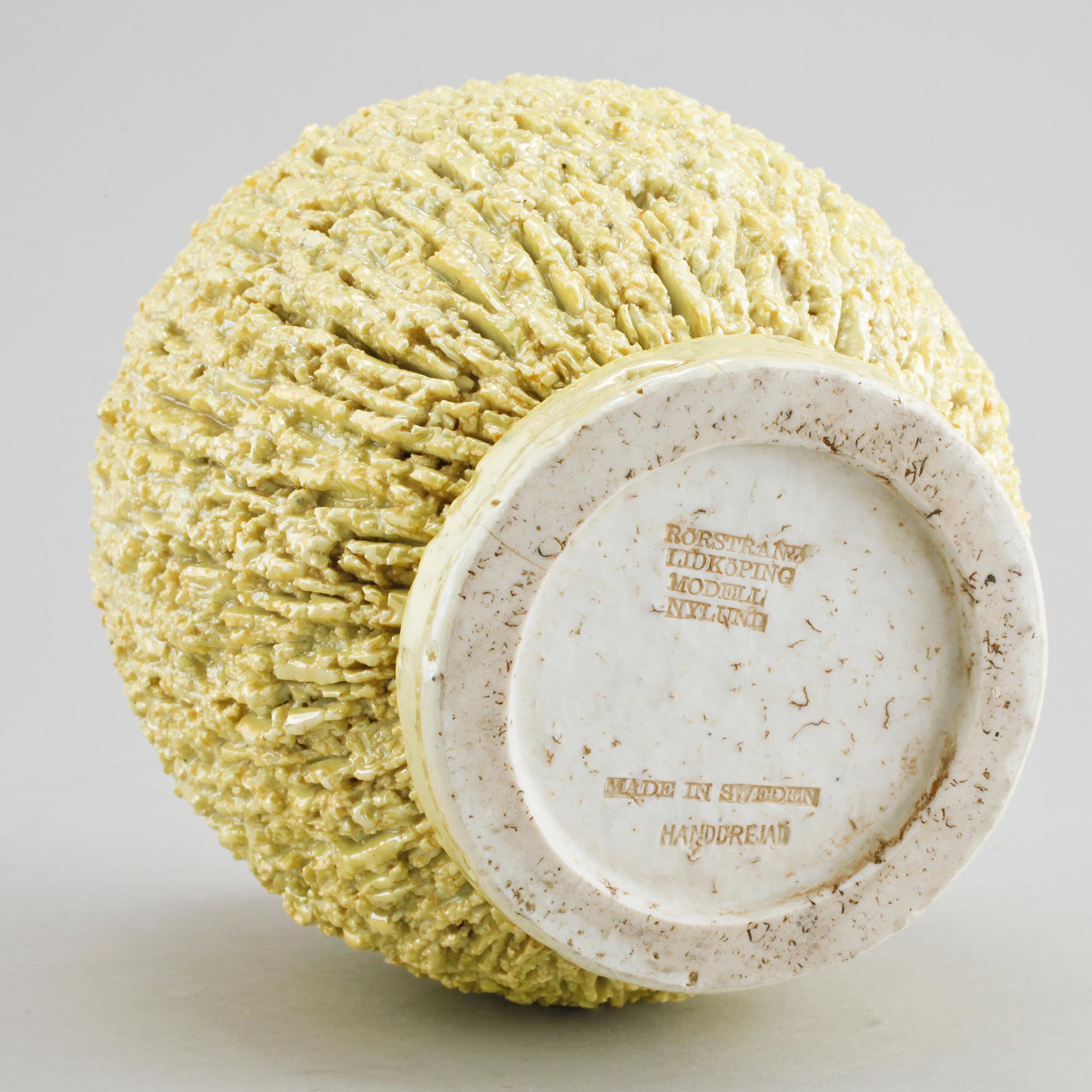 A Camotte vase by Gunnar Nylund for Rörstrand from the second half of the 20th century.