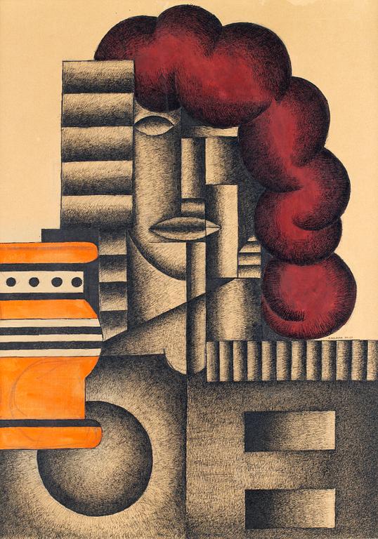 Otto G Carlsund, "Arkitektonisk komposition" eller "Fabriken 1931".