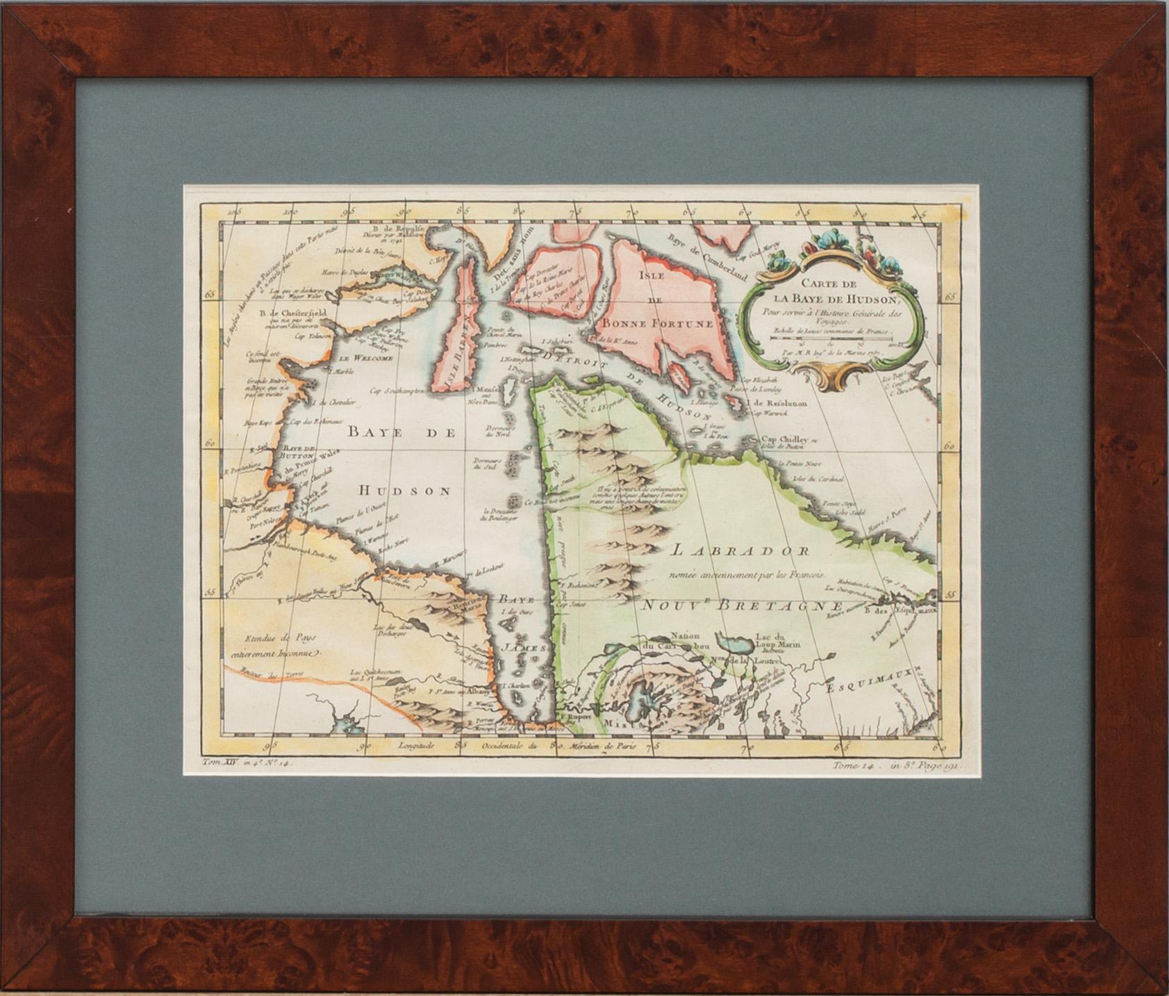 KARTA, "Carte de le Baye de Hudson", 1757, Nicolas Bellin.