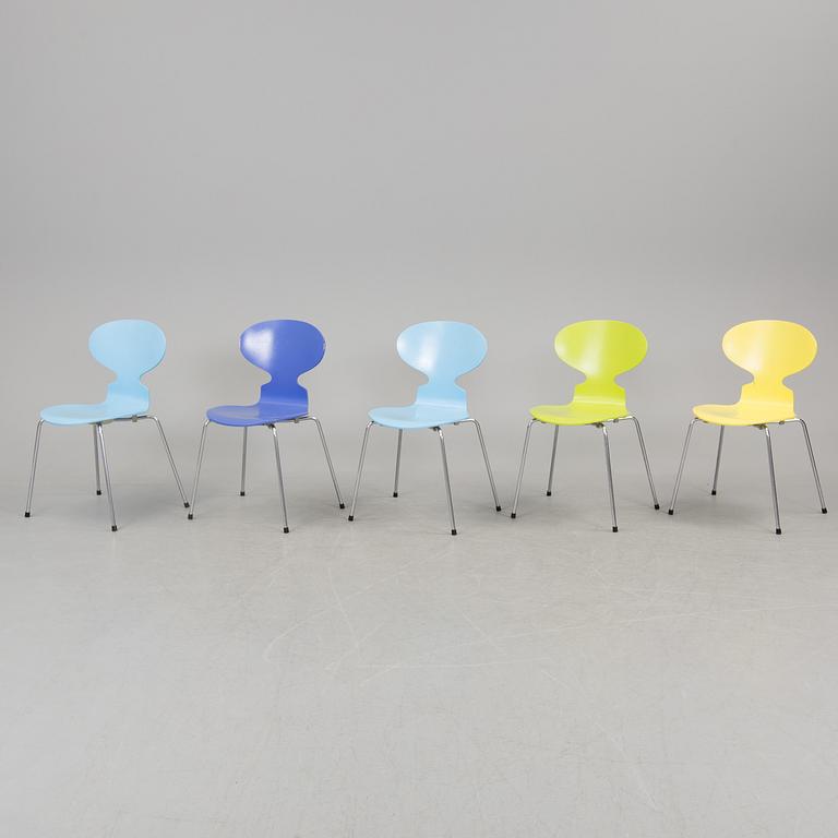 A set of 6 "Myran" chairs by Arne Jacobsen, Fritz Hansen, Denmark, 1992.