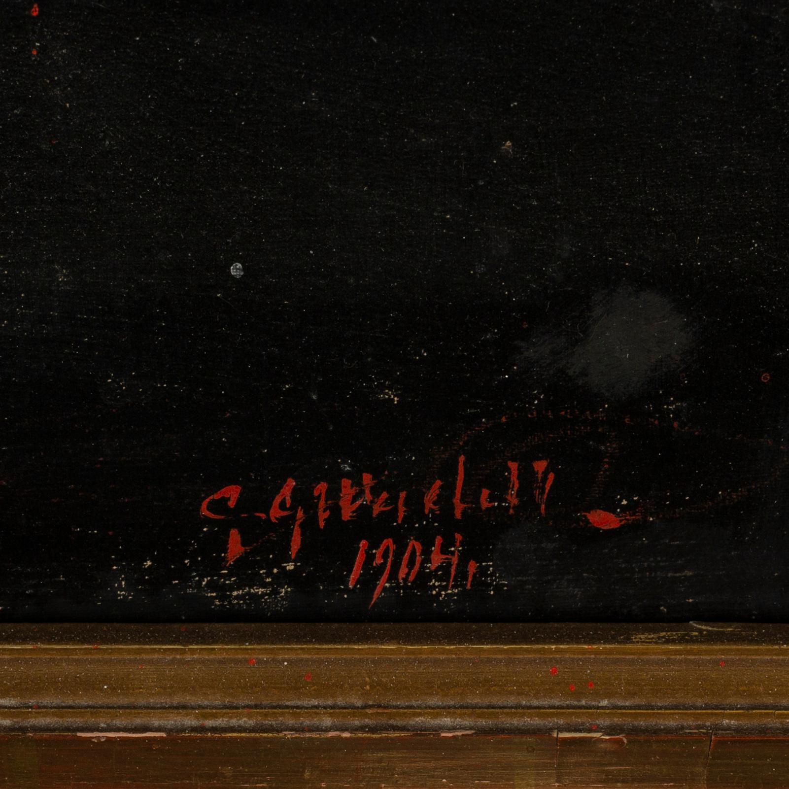 UNKNOWN ARTIST, 19/20th CENTURY, oil on canvas, signed G. Gellerstedt and dated 1904.