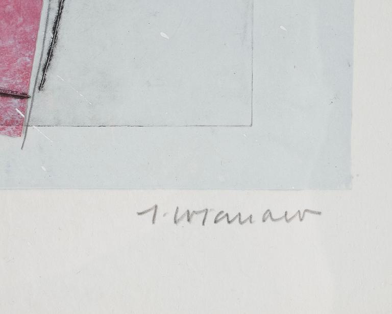 JAMES COIGNARD, färgetsning med carborundum och collage, signerad o numr 39/60.