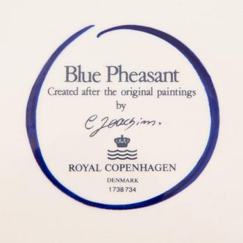 A "Blue Pheasant" porcelain dish by Royal Copenhagen, second half of 20th Century.