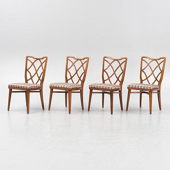 Bertil Fridhagen, a set of four 'Hans' Swedish Modern chairs, Svenska Möbelfabrikerna Bodafors, mid 20th Century.