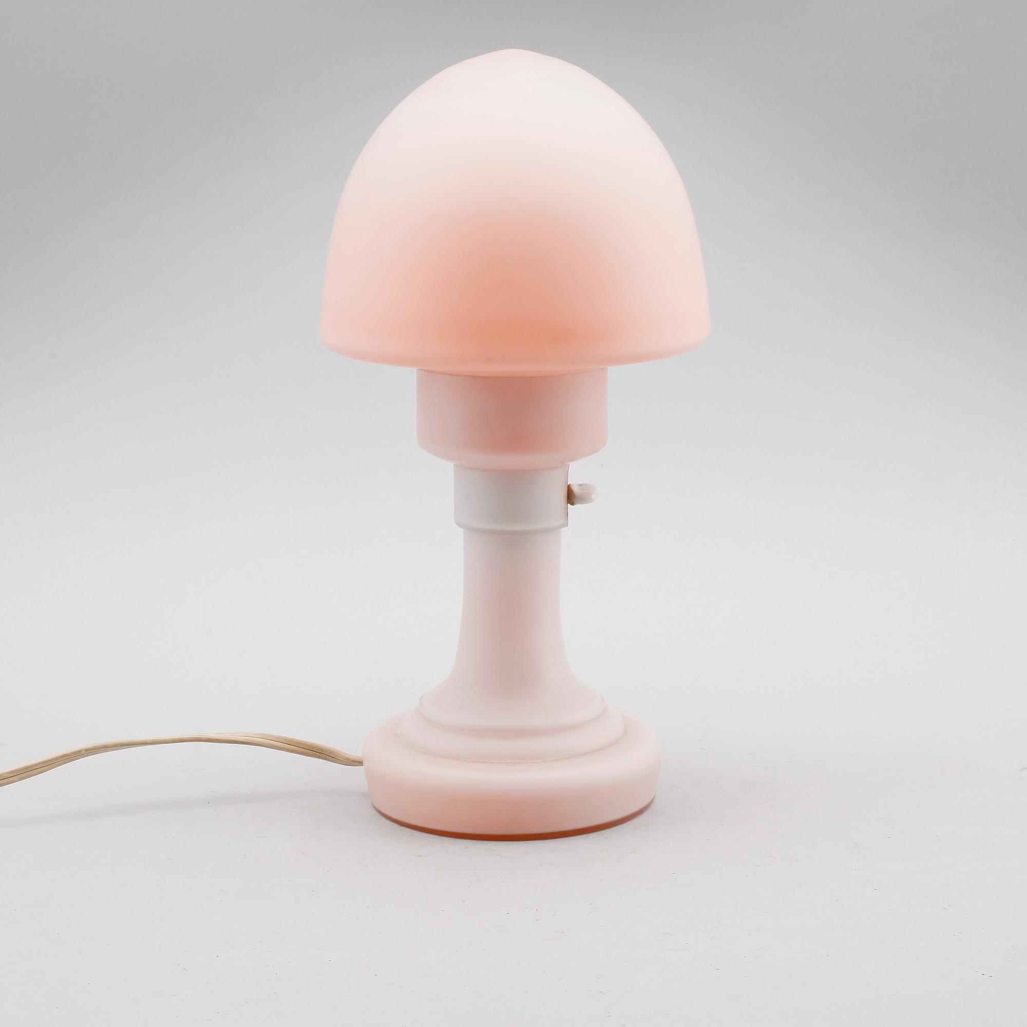 BORDSLAMPA, glas, 1900-talets första hälft.